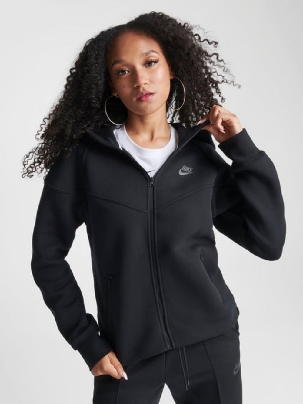 Nike Black Full-Zip Hooded Sweater